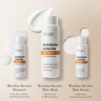 Tratamiento capilar de keratina brasileña sin sulfatos OEM ODM, champú alisador para reparación de cabello dañado, crema alisadora de keratina.
