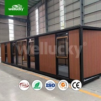 Casa Contenedor Expandible de Doble Ala, 2-3 Dormitorios, Hogar Modular Prefabricado, Cabaña Móvil para Vivienda Familiar y Casa de Huéspedes