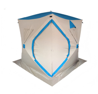 Tenda Pancing Carp Bivvy Pop Up Anti Angin Empat Musim Tahan Air untuk Berkemah Mendaki dan Memancing Es 300D Oxford Tiang Fiberglass