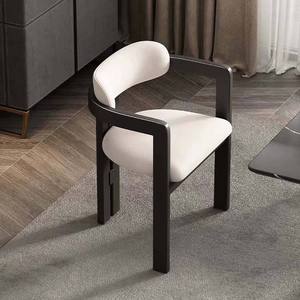 Sedia da Pranzo Moderna in <span class=keywords><strong>Legno</strong></span> Massello, Design Minimalista, <span class=keywords><strong>Sedie</strong></span> in Tessuto Vellutato per Soggiorno, <span class=keywords><strong>Cucina</strong></span> e Ristorante - Product Image 5