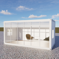 Maison conteneur modulaire préfabriquée détachable de 20 pieds personnalisée pour bureau, chambre, salon, cuisine, atelier
