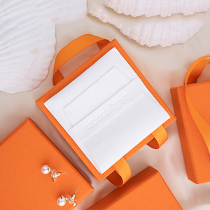 Custom Logo Microfiber Jewelry Pouch and Sliding Drawer Jewelry Packaging <b>Box</b> <b>Gift</b> Set with Handle for Ring Necklace <b>Earrings</b> - Product Image 5