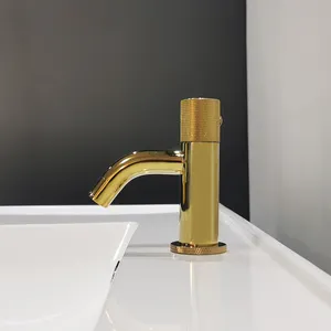 Brass Pillar Cock Only Cold Faucet Texture Design Bathroom Single Lever Sink Basin Water Faucets Modern Ceramic Polished 3 Years