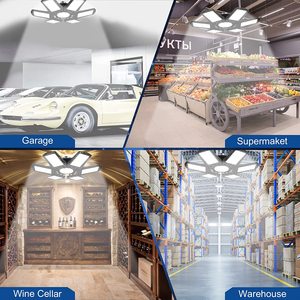 2 paquets <span class=keywords><strong>de</strong></span> plafonnier <span class=keywords><strong>LED</strong></span> <span class=keywords><strong>de</strong></span> <span class=keywords><strong>Garage</strong></span> 200W lampes d'atelier avec 6 panneaux réglables 6500K E26/E27 lampes <span class=keywords><strong>de</strong></span> <span class=keywords><strong>Garage</strong></span> pour atelier <span class=keywords><strong>de</strong></span> grange - Product Image 5