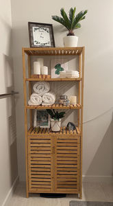 Aparador <span class=keywords><strong>Bistro</strong></span> Magnet SYT con Puerta de Listones de Bambú Sólido para Zona de Banquetes, Estante de Servicio de 64 cm de Ancho para Rincón de Brunch - Product Image 5