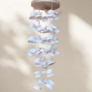 Carillon éolien artistique en coquillages, petit et élégant, pour décoration <span class=keywords><strong>de</strong></span> maison, <span class=keywords><strong>rebord</strong></span> <span class=keywords><strong>de</strong></span> fenêtre, entrée, bord <span class=keywords><strong>de</strong></span> mer, gîte, vente en gros - Product Image 1