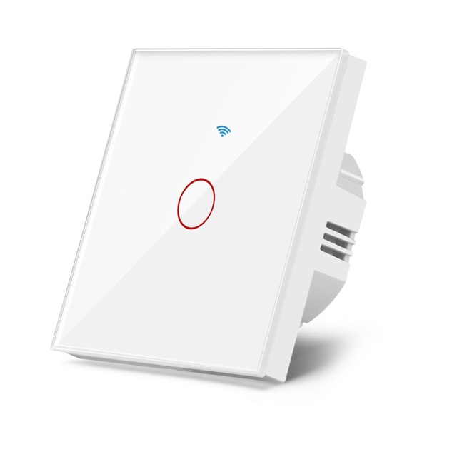 Electric Touch Remote Control Crystal Glass Switch Panel Wifi Smart Power Switches 1Gang Wall Light Switches