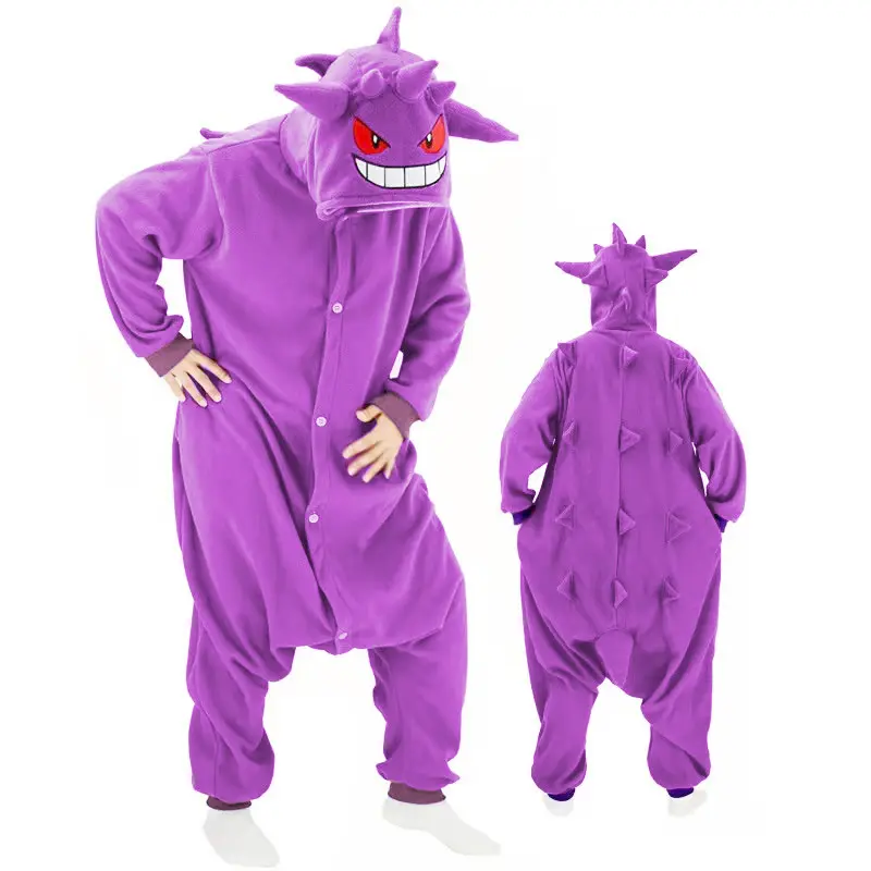 Kostum Maskot Hewan Mewah Anak-anak Dewasa Kustom untuk Pesta Halloween Kostum Cosplay Kartun Anime Jumpsuit Onesie