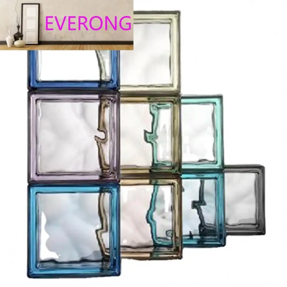 Holle Heldergekleurde Vierkante Kunst Gebouw Glazen Blok