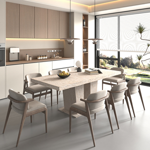 Tavolo da Pranzo Rettangolare Allungabile in Legno per 6-10 Persone, Costruzione in Legno Massello, Design Moderno, Durevole, <span class=keywords><strong>Dimensioni</strong></span> 160-200cm - Product Image 3