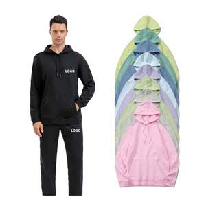 Ensemble de survêtement unisexe de haute qualité avec logo personnalisé brodé pour hommes, idéal pour la gym et le sport, grandes tailles, caractéristiques hivernales - Product Image 1