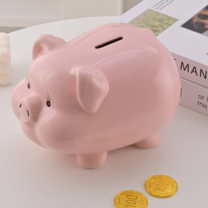 Salvadanaio Creativo Redeco di Grande Capacità per Bambini, Salvadanaio in Ceramica Rosa per Ragazze, per Regali e Decorazione Casa - Product Image 6