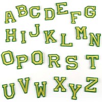 Patchs de lettres brodées, accessoires pour vêtement de 5cm de haut, fer à repasser, vente en gros,