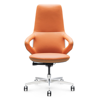 Chaise de bureau en cuir artificiel souple à haute densité à dossier moyen pour coiffeuse d'hôtel