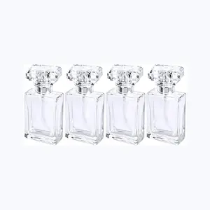 Wholesale Custom Fragrance Luxury Spray 30 Ml 50 Ml Rectangle Square Empty Glass Perfume Bottle