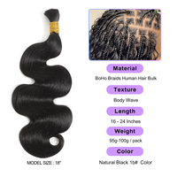 Harga Terbaik 12A Indian Virgin Boho Braids Double Drawn Raw Human Hair 100% Rambut Asli Manusia 14-24 Inci