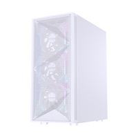 Caja de PC Lovingcool con Panel Lateral de Vidrio y Malla Frontal, Compatible con Placas Base Anchas ATX, MATX, ITX, Preparada para Sistemas con Refrigeración Líquida de 240 mm para Constructores de Sistemas