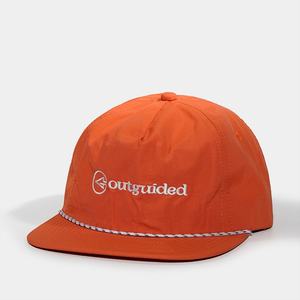 Casquette Snapback en Nylon Brodé à 5 Panneaux Non Structurée avec Logo Personnalisé OEM, Chapeau à Visière Plate à la Mode avec Corde - Product Image 1