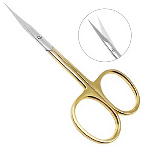 Expert Series Beauty Manicure Scissors Curved Stainless Steel Blades Sharp Tip Right-<b>Handed</b> Durable <b>Nail</b> Art - Product Image 1
