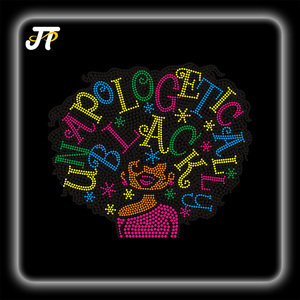 Elvis Motif Rhinestone Transfer Rock Star Bling Heat Press para Fan's Concert Apparel para camisas Chaquetas Sombreros Bolsas - Product Image 2