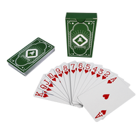 Cartes de poker personnalisées écologiques en papier couché, impression sur mesure, vente en gros de cartes à jouer en papier cartonné