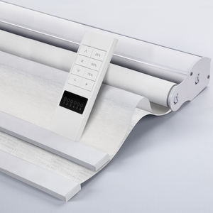 Persianas de ventana ZSHINE persianas enrollables motorizadas de doble capa persianas enrollables Jacquard opacas completas telas funcionan con altavoz Alexa - Product Image 1