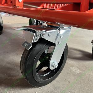 Anpassbarer 4-Rad-Marmor-Trockenbauwagen Granit-Transportwagen mit Bremsen Stahl-Metall-Gipskartonwagen zur Lagerung - Product Image 4