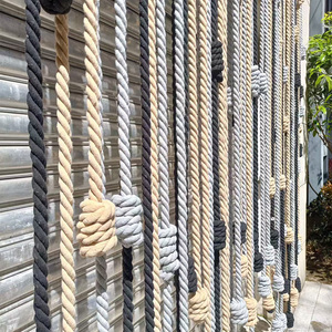 Arte de Pared de Macramé con Borlas de Cuerda Degradada Anudadas a Mano de Grado Hotelero OEM para Vestíbulos de Hoteles, <span class=keywords><strong>Torres</strong></span> de Oficinas y Atrios Corporativos - Product Image 2