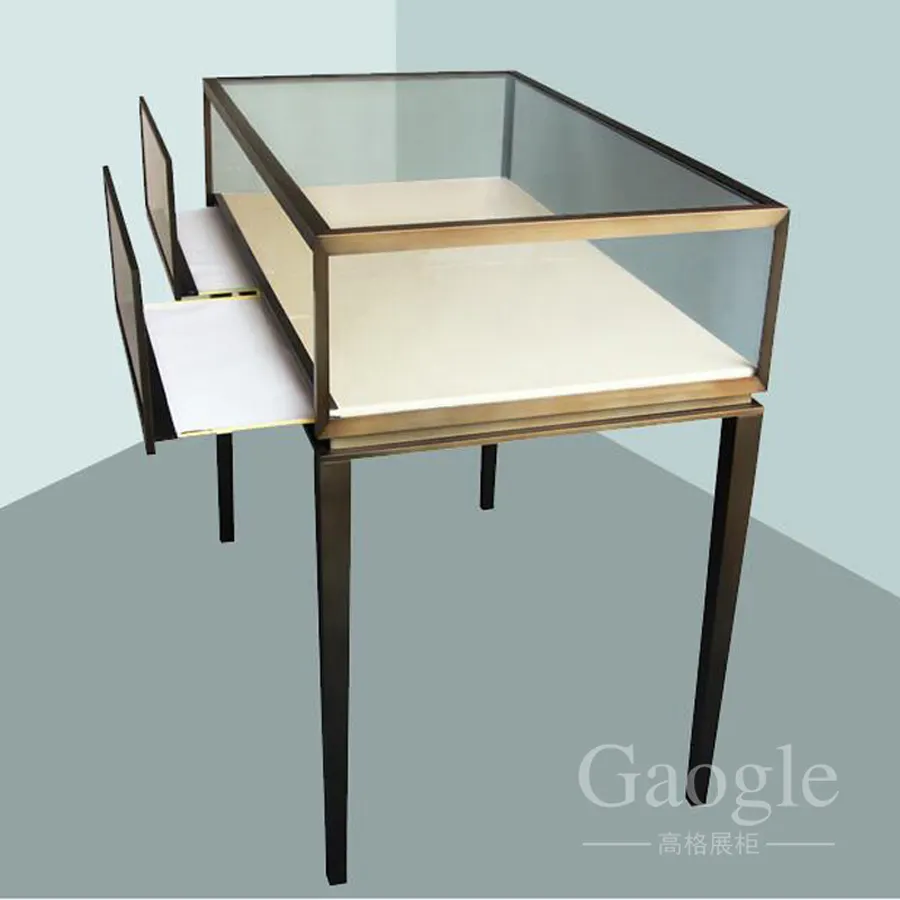 OEM Wholesale Stainless Steel Jewelry Display Counter Table For Jewelry Store