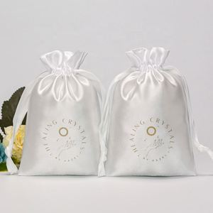 Custom Logo <b>Large</b> Size Silk Cosmetics Jewelry Pouches Satin Christmas Gift Bags - Product Image 2