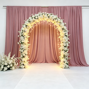 Tenda Decorativa in Seta Elasticizzata Rosa per Sfondo Matrimonio, Drappeggio da Soffitto per Feste di Compleanno, Eventi e Cerimonie - Product Image 1