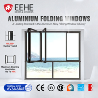Fenêtre pliante EEHE CE CSA avec grille décorative intérieure, double vitrage, en aluminium, type accordéon, pour maison de campagne et villa