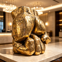 Escultura de Puño Sujecionado de Latón Grande, Arte Público para Exteriores, Estatua de Mano de Metal, Escultura de Puño de Bronce Fundido a Medida para Decoración de Plazas