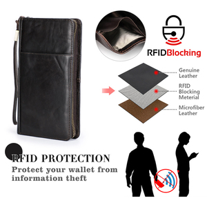 ซองใส่หนังสือเดินทางแบบพับได้ใส่เอกสารเดินทางกระเป๋าใส่หนังสือเดินทางสำหรับครอบครัว RFID กระเป๋าจัดระเบียบเดินทางโลโก้ได้ตามต้องการ - Product Image 5