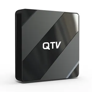 売れ筋オンラインTVセットトップボックスメディアプレーヤーAndroid TVボックスQTV Android 10.0 with Future Online APK for TV and movieスムーズ