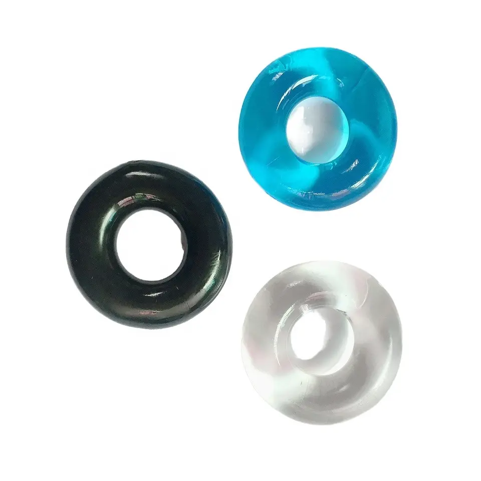 Delay lasting penis rings flexible soft waterproof cock ring with 5cm wide 2cm opening 1.5cm thick and clear color