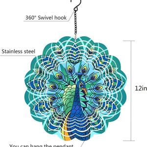 กระดิ่งลมตกแต่งทำจากโลหะเป็นของขวัญของตกแต่งลานภายในตกแต่งอย่างสร้างสรรค์แขวนได้ - Product Image 5