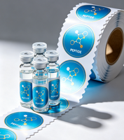 Autocollants personnalisés en vinyle pour étiquettes de flacons de peptides décoratifs de 3 ml, emballage de qualité supérieure, étiquette autocollante avec logo, adhésif puissant