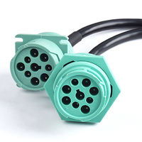 Adecuado para conector OBD de diagnóstico Cummins, enchufe de cable de detección OBD 2, conector de cable de conexión de 9 pines, conector