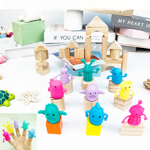 Divertido colorido <span class=keywords><strong>monstruo</strong></span> marionetas <span class=keywords><strong>de</strong></span> dedo elástico suave goma TPR juguete cápsula expendedora novedad muñeca juguetes para niños - Product Image 3