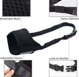 2025 New Soft Nylon Muzzles Anti-Biting Air Mesh Breathable Drinkable Adjustable Loop Pets Dog Mouth and Neoprene - Product Image 4