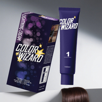 Color Wizard Hair 100ml*2 Krim Pencerah Pewarna Rambut Profesional untuk Menghilangkan Warna Rambut Pudar, Cocok untuk Salon & Penggunaan di Rumah