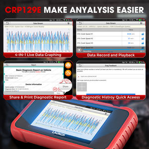 Herramienta de Diagnóstico de Cuatro Sistemas <span class=keywords><strong>LAUNCH</strong></span> <span class=keywords><strong>X431</strong></span> CRP129E V2.0 <span class=keywords><strong>CRP129X</strong></span> Original con 8 Reinicios y Actualización Gratuita de por Vida - Product Image 4