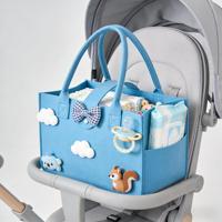 Sac fourre-tout en feutre personnalisé pour Noël, design mignon de dessin animé, réutilisable, grande capacité pour les fêtes, le rangement de bonbons, les cadeaux pour enfants, l'emballage cadeau
