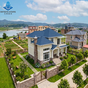Villa Prefabbricata in Acciaio Leggero a 2 Piani, <span class=keywords><strong>Casa</strong></span> Residenziale Moderna, Colore Esterno Personalizzabile, Montaggio Rapido, Soluzione Chiavi in Mano - Product Image 2