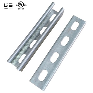 Profilé en C à fentes en acier galvanisé 10 pieds, calibre industriel, demi-fentes, pour charpente métallique, profilé en U, supports et raccords pour conduits - Product Image 2