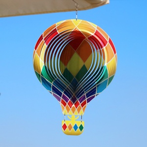 Wholesale GLK Brand Metal 3D Hot Air Balloon <b>Wind</b> <b>Spinner</b> Ornament <b>Garden</b> Decor Rotating Waterproof Easy Install Indoor Outdoor - Product Image 5