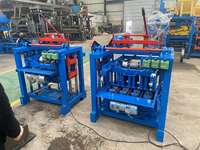 Machine de production de briques en ciment emboîtables, ligne de moulage de blocs semi-automatique multifonctionnelle