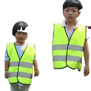 Hi-vis çocuklar çocuk yansıtıcı güvenlik yelek yansıtıcı yelek floresan güvenlik yelekleri yüksek görünürlük yelek yansıtıcı