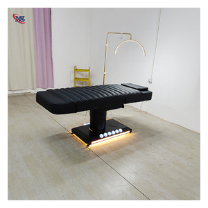 Customized Color <strong>Black</strong> Leather Beauty Salon Massage Table Electric Curved Treatment Facial Lash Beauty <strong>Bed</strong> - Product Image 4